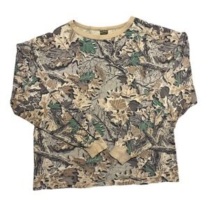 Vintage Spartan Mens 2XL Advantage Camo Long Sleeve Pocket T-Shirt Made in USA